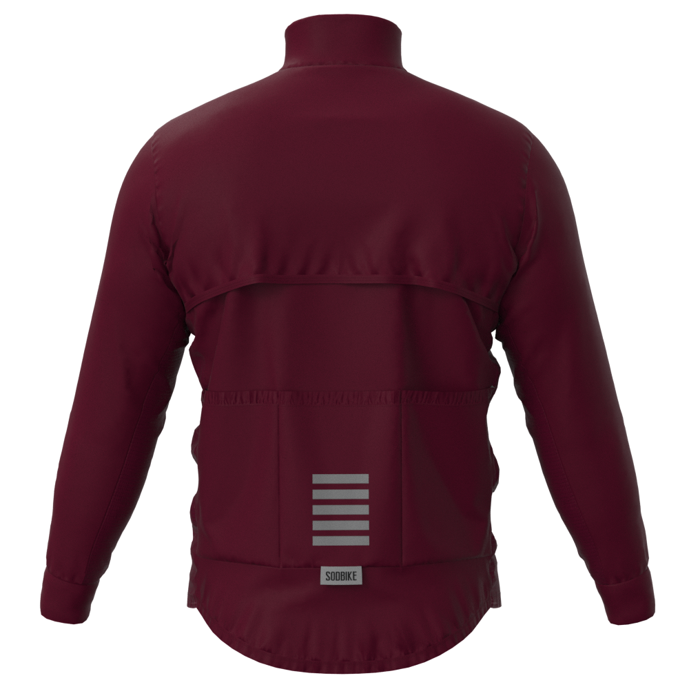 CORTA VENTO CICLISMO FEMININO SÓDBIKE, 3 BOLSOS, ZIPER FULL, MARSALA