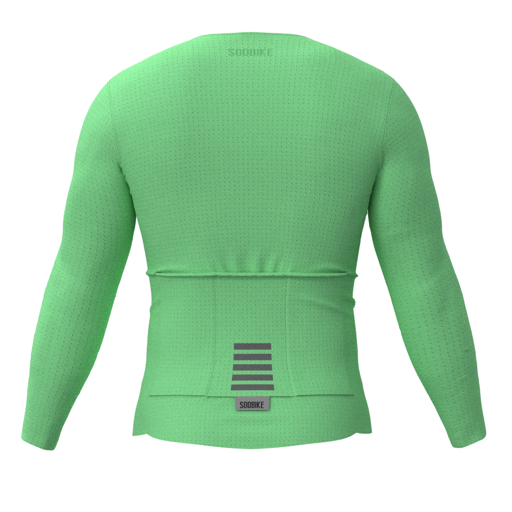 Camisa Ciclismo Confort Aero Verde Manga Longa