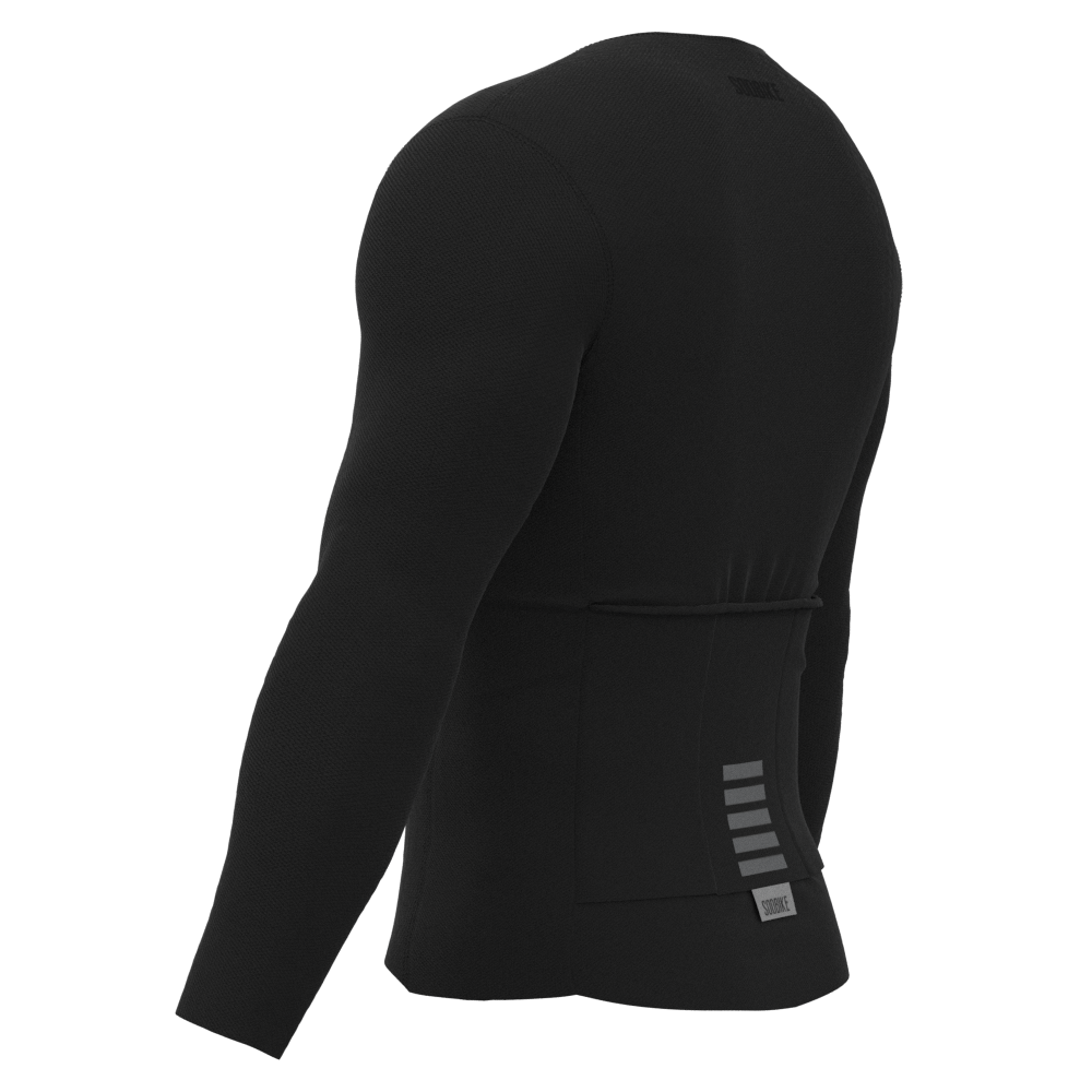 Camisa Ciclismo Confort Classic Preta Manga Longa