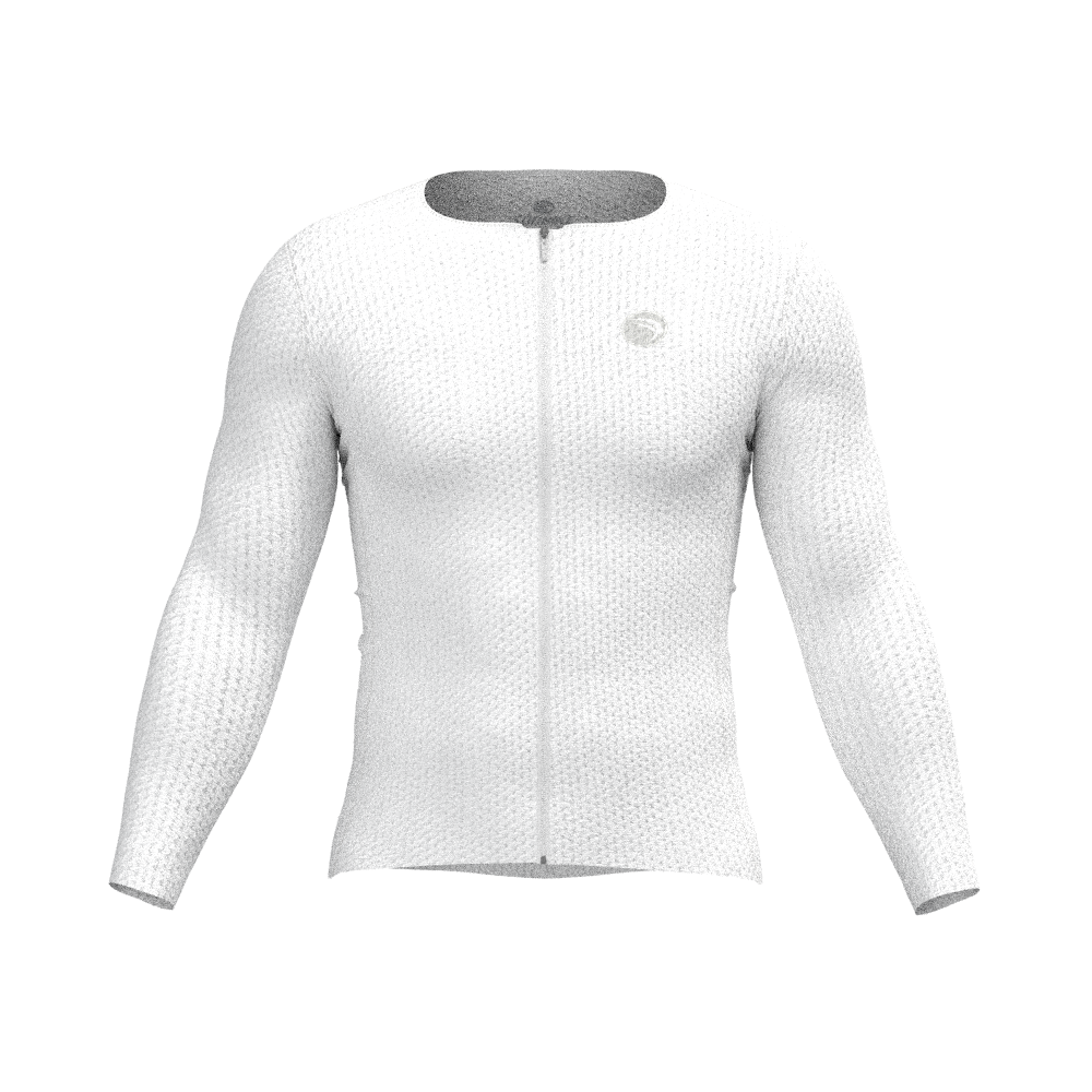 Camisa Ciclismo Confort Plus Branca Manga Longa