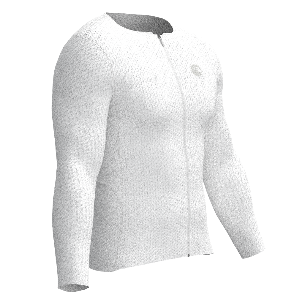 Camisa Ciclismo Confort Plus Branca Manga Longa