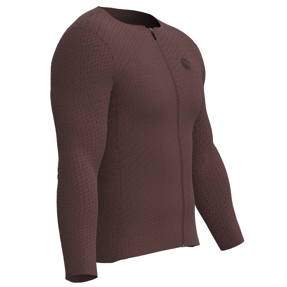 Camisa Ciclismo Confort Plus Marrom Manga Longa