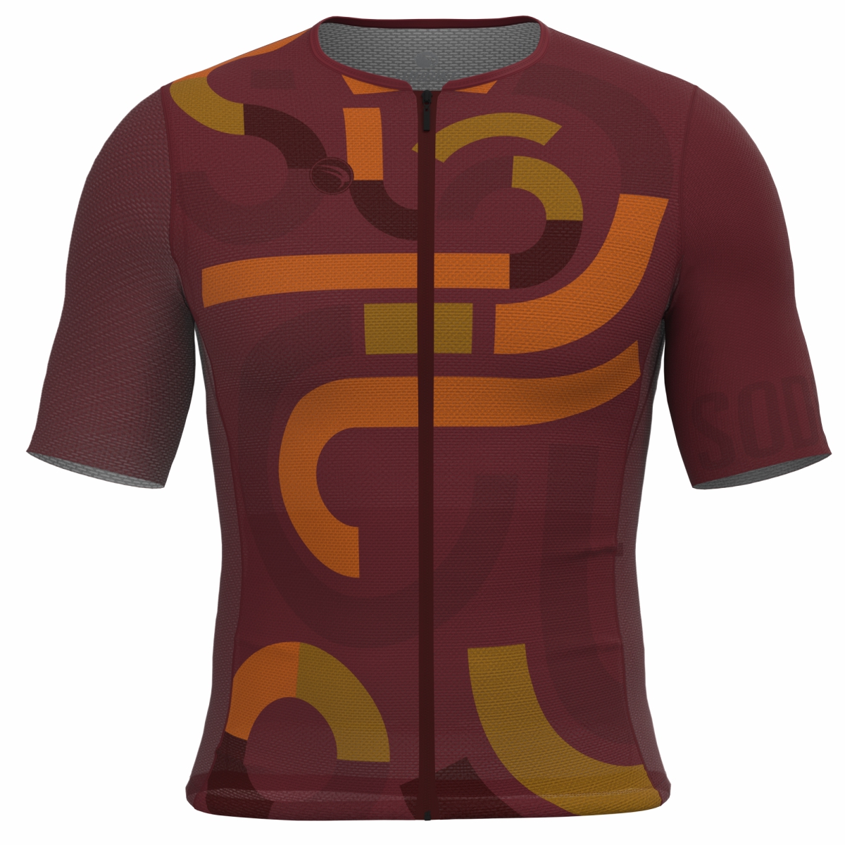 CAMISA CICLISMO UNISSEX EXTREME SÓDBIKE, ZIPER FULL, CORTE LASER, VINHO