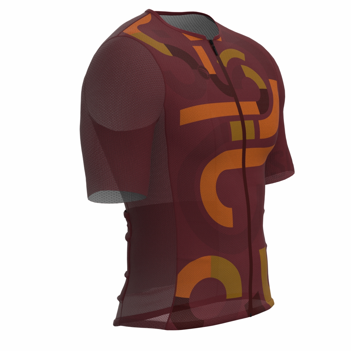CAMISA CICLISMO UNISSEX EXTREME SÓDBIKE, ZIPER FULL, CORTE LASER, VINHO