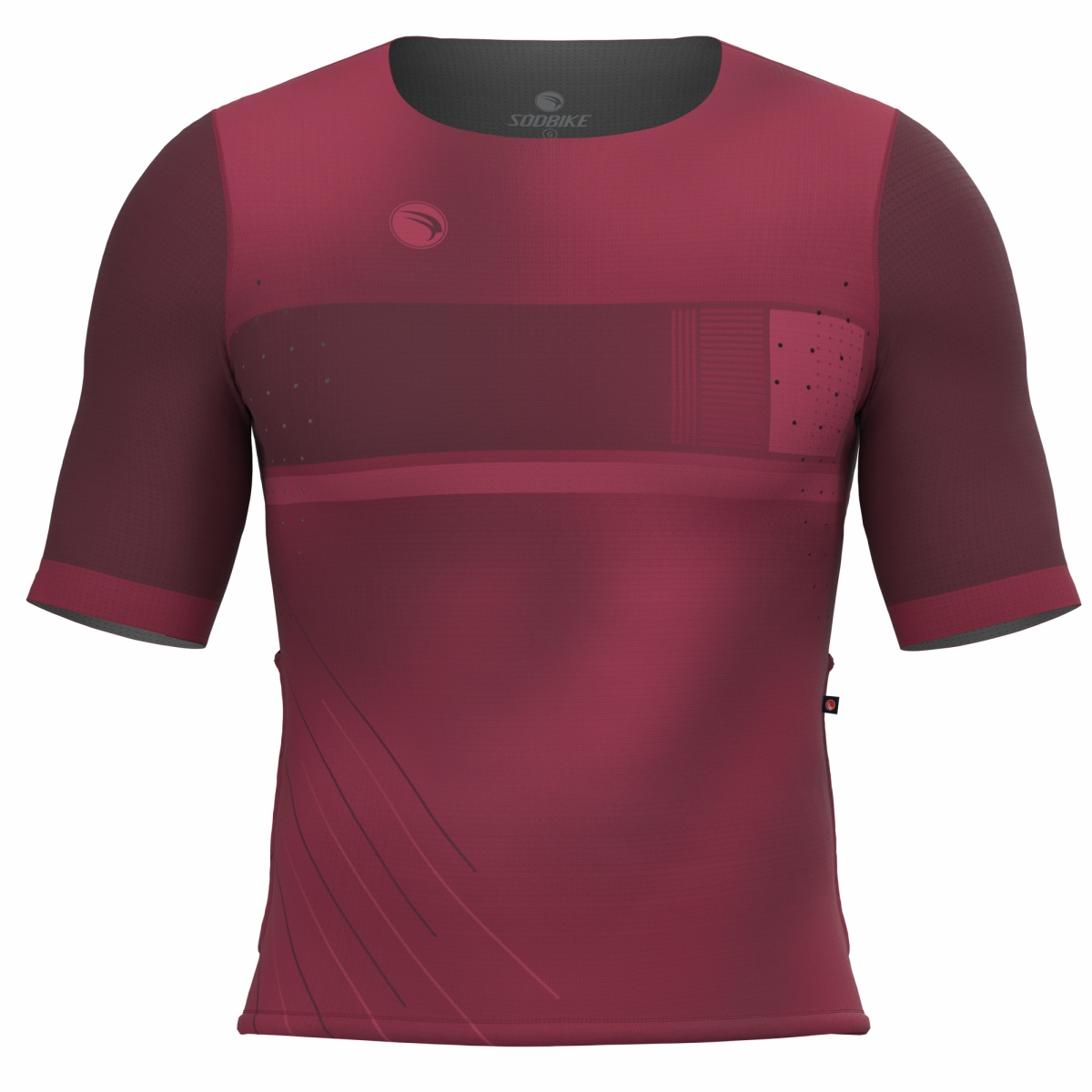 CAMISA CICLISMO UNISSEX BASIC SÓDBIKE, SEM ZIPER , CORTE LASER, VINHO
