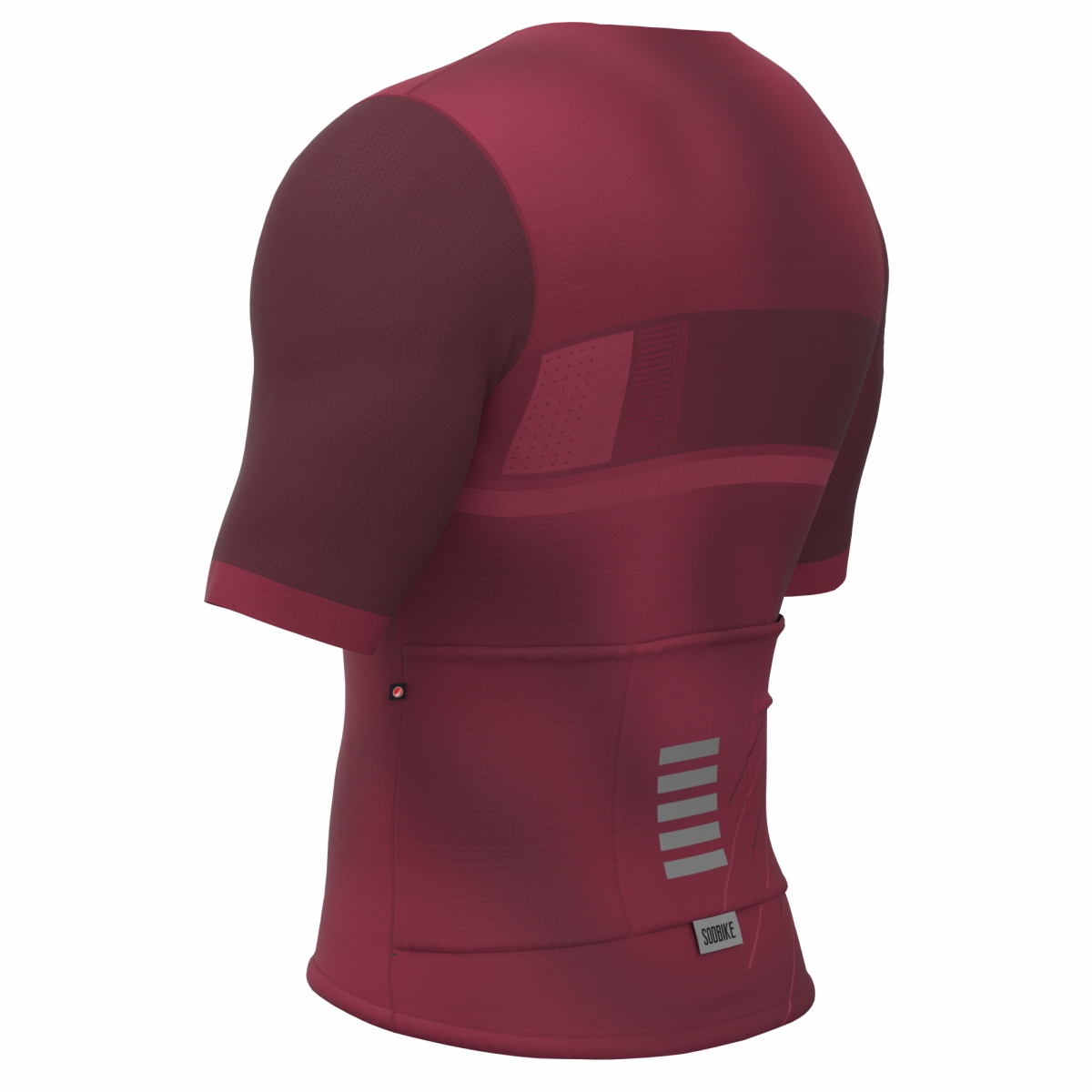 CAMISA CICLISMO UNISSEX BASIC SÓDBIKE, SEM ZIPER , CORTE LASER, VINHO