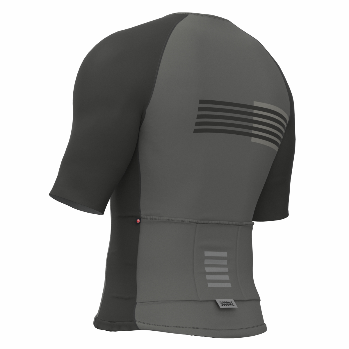 CAMISA CICLISMO UNISSEX PERFORMANCE SÓDBIKE, ZIPER FULL, CORTE LASER, CINZA