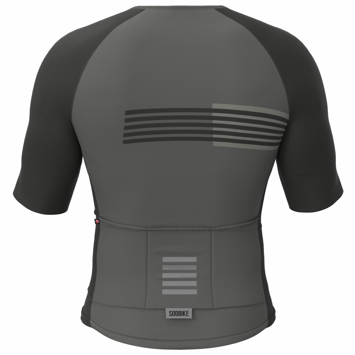 CAMISA CICLISMO UNISSEX PERFORMANCE SÓDBIKE, ZIPER FULL, CORTE LASER, CINZA