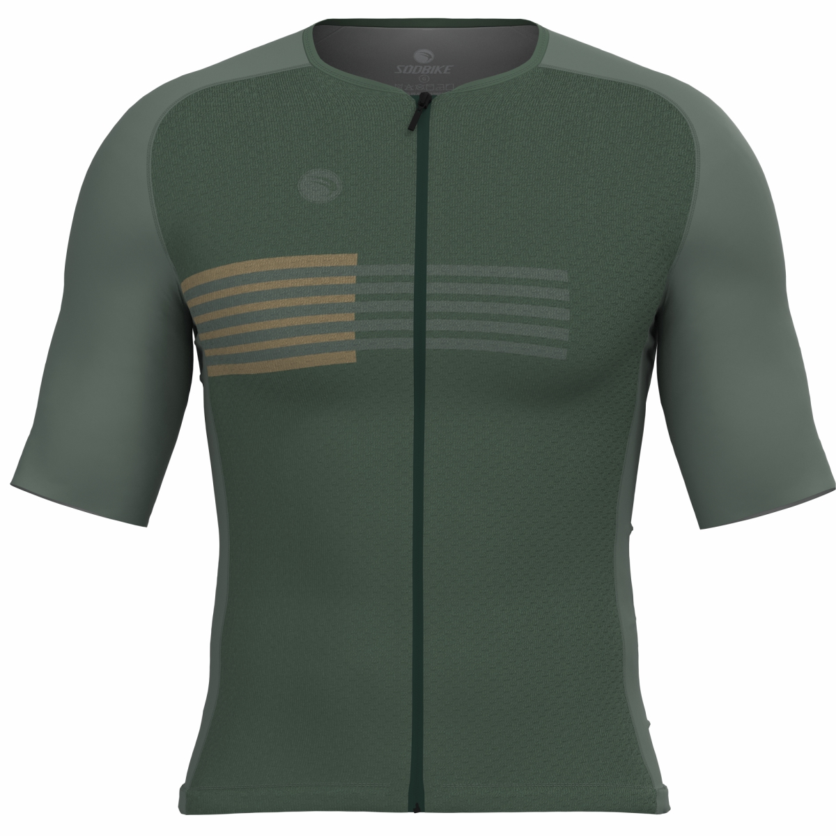 CAMISA CICLISMO UNISSEX PERFORMANCE SÓDBIKE, ZIPER FULL, CORTE LASER, VERDE