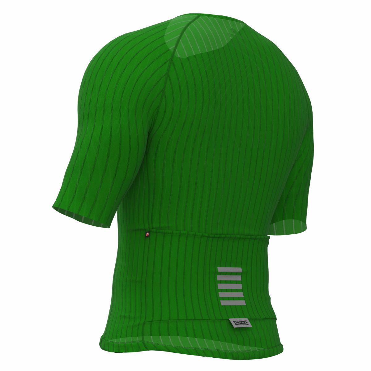 CAMISA CICLISMO UNISSEX MAX SÓDBIKE, ZIPER FULL, CORTE LASER, VERDE