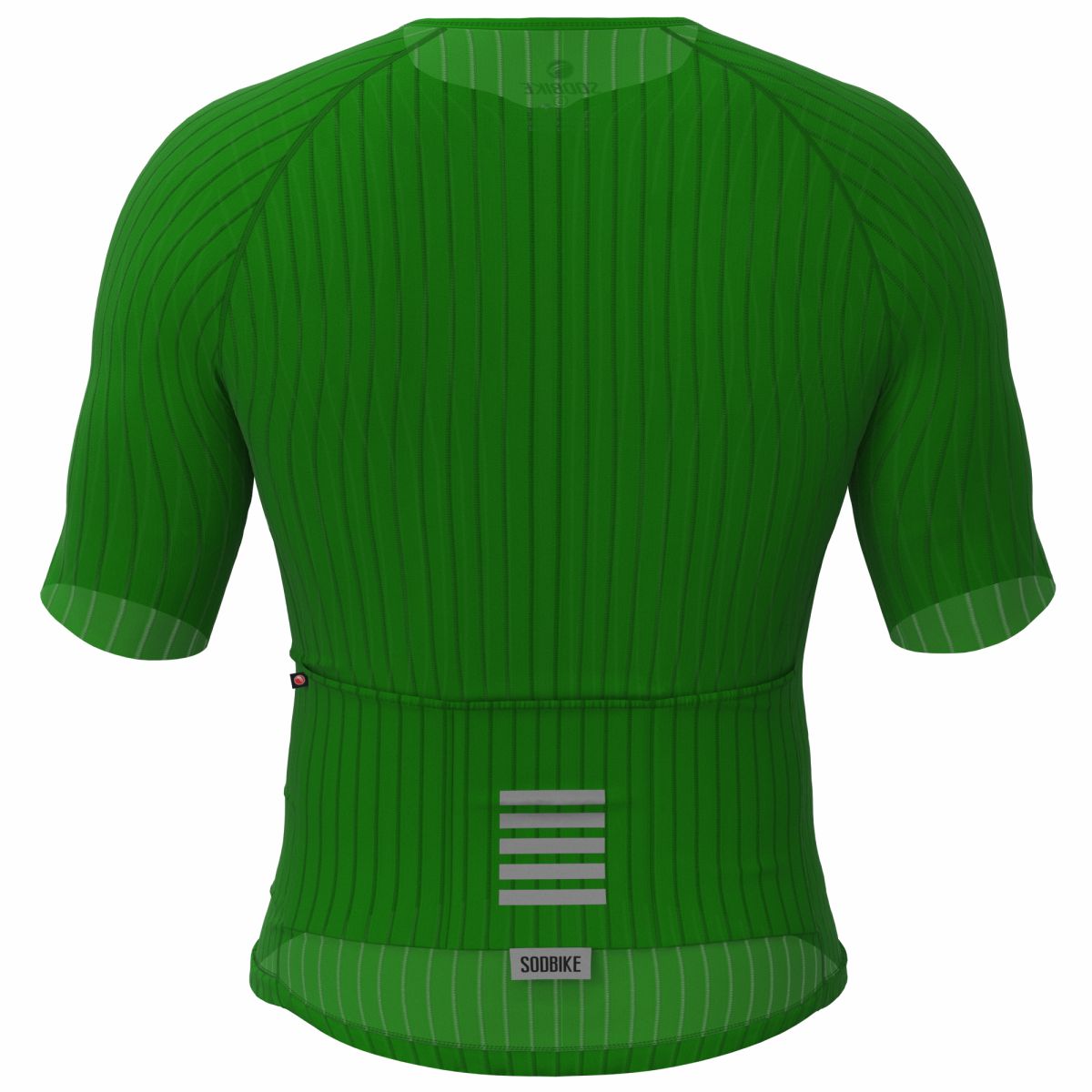 CAMISA CICLISMO UNISSEX MAX SÓDBIKE, ZIPER FULL, CORTE LASER, VERDE