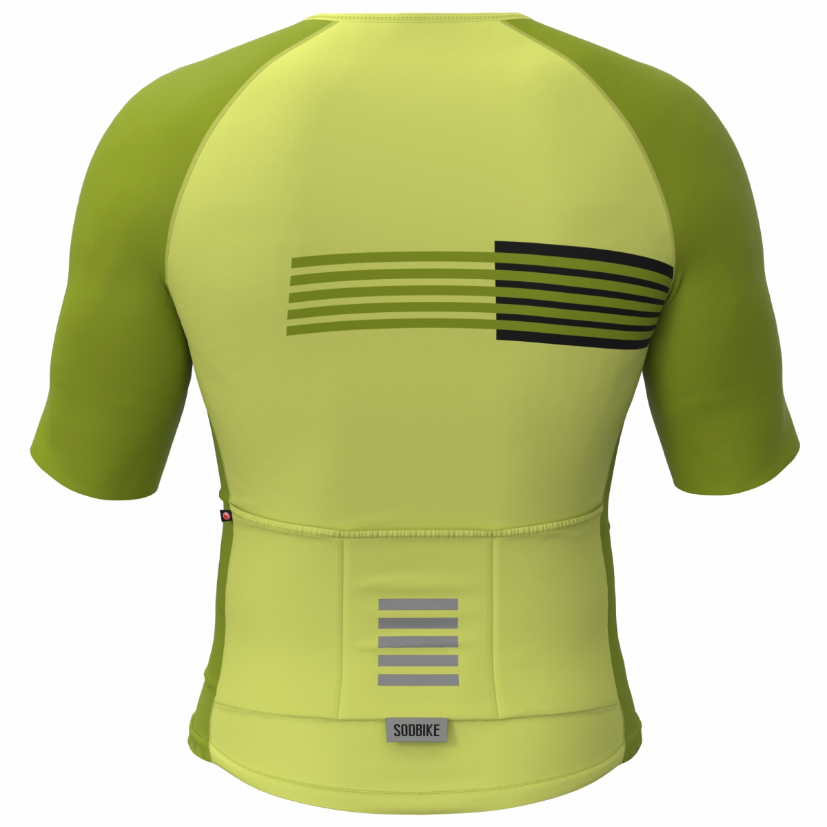 CAMISA CICLISMO UNISSEX PERFORMANCE SÓDBIKE, ZIPER FULL, CORTE LASER, VERDE CLARO