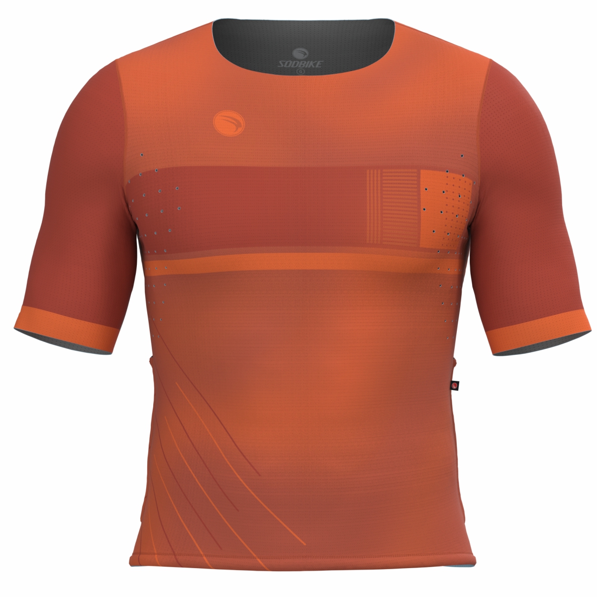 CAMISA CICLISMO UNISSEX BASIC SÓDBIKE, SEM ZIPER , CORTE LASER, COBRE