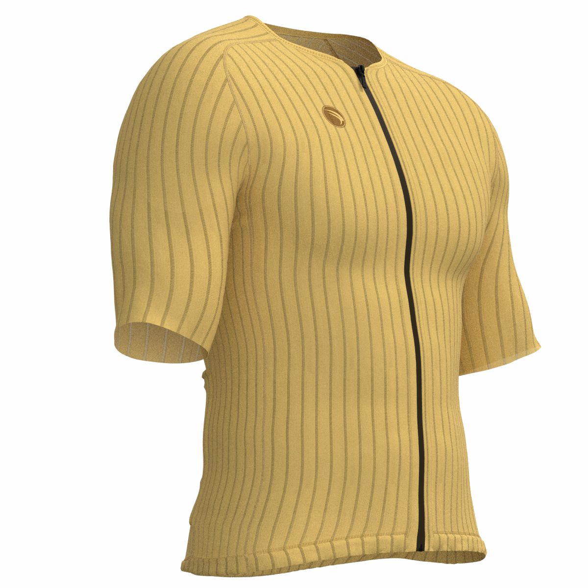 CAMISA CICLISMO UNISSEX MAX SÓDBIKE, ZIPER FULL, CORTE LASER, AMARELO
