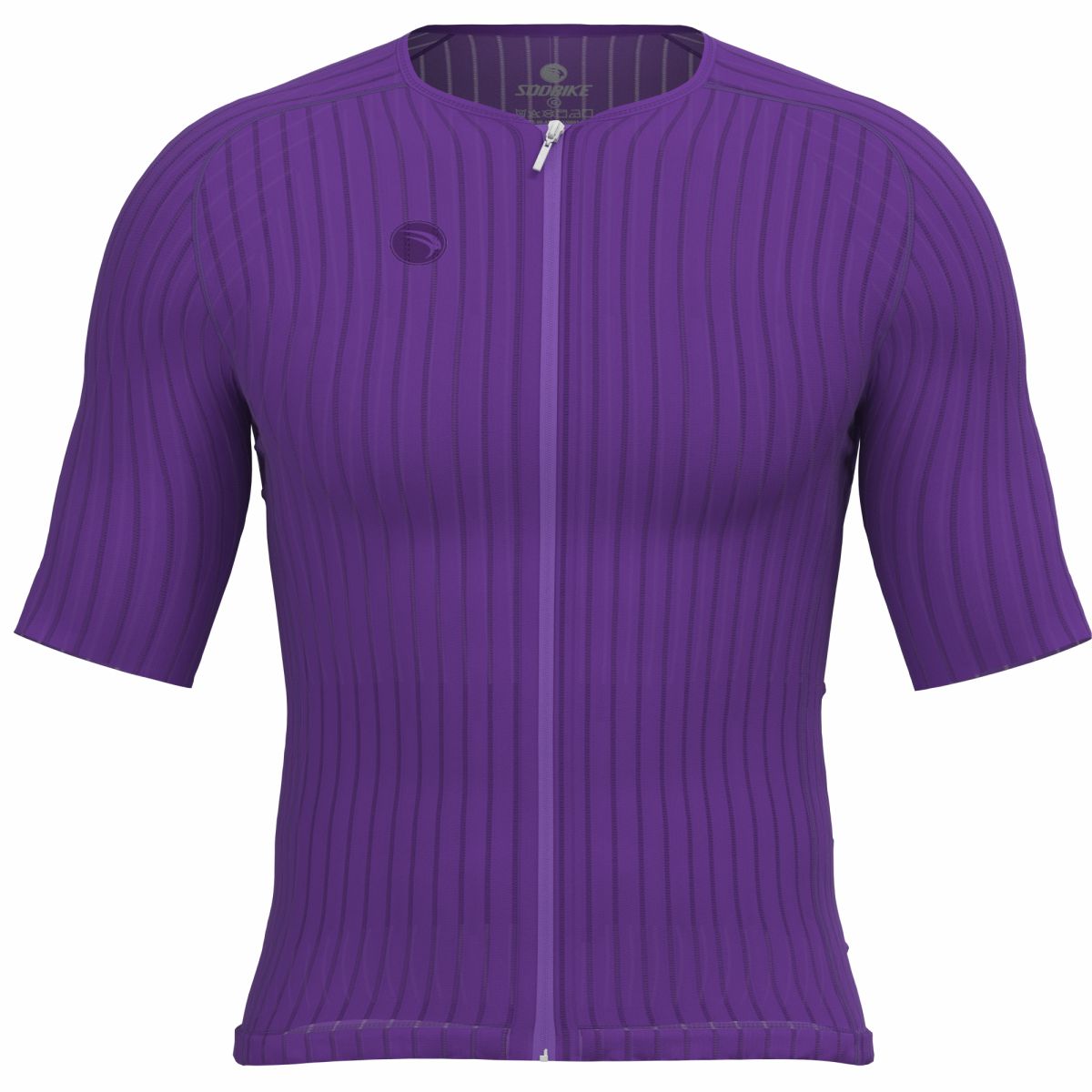 CAMISA CICLISMO UNISSEX MAX SÓDBIKE, ZIPER FULL, CORTE LASER, ROXO
