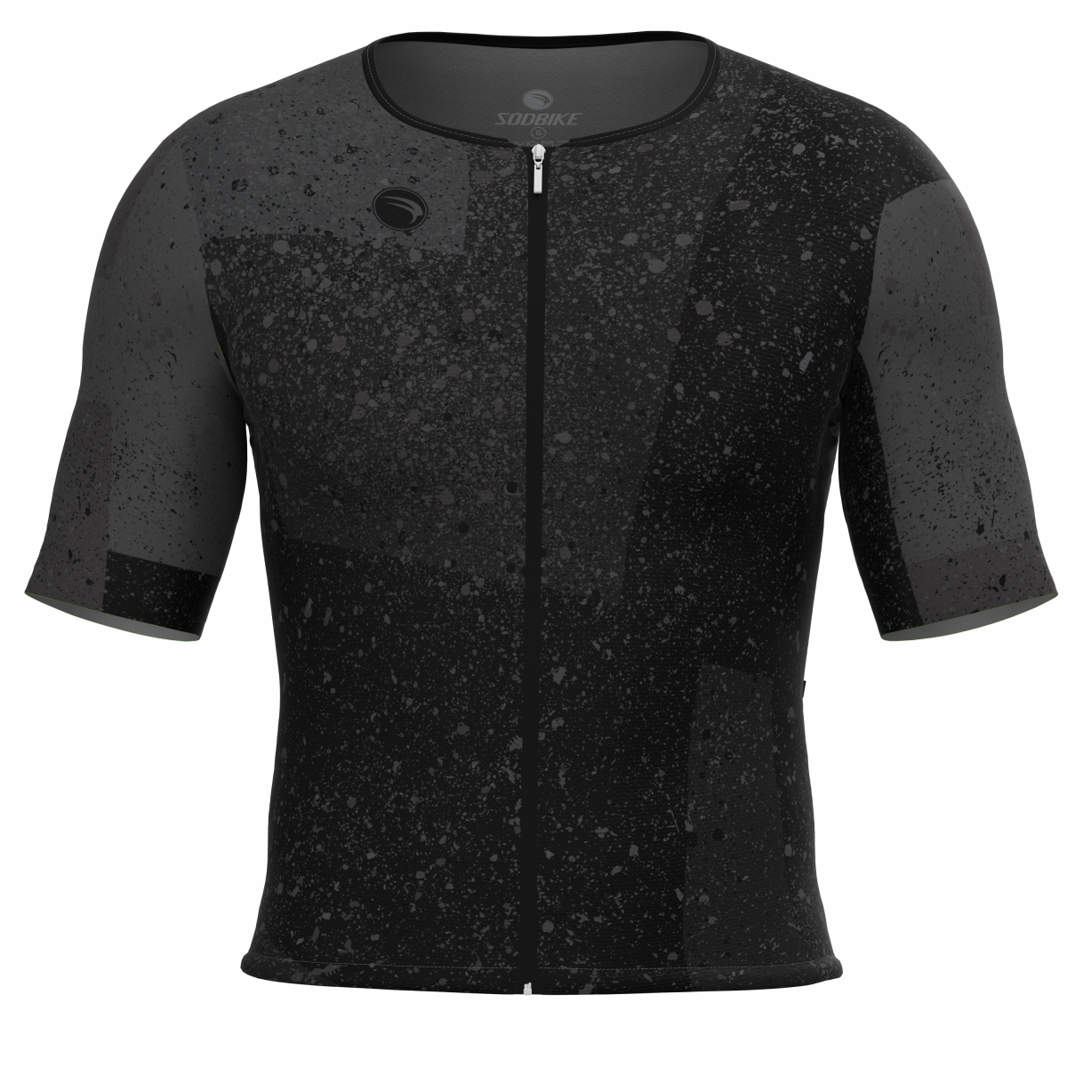 CAMISA CICLISMO UNISSEX SOFT SÓDBIKE, ZIPER FULL, CORTE LASER, PRETA