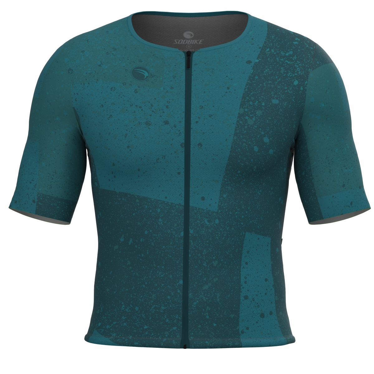 CAMISA CICLISMO UNISSEX SOFT SÓDBIKE, ZIPER FULL, CORTE LASER, PETRÓLEO
