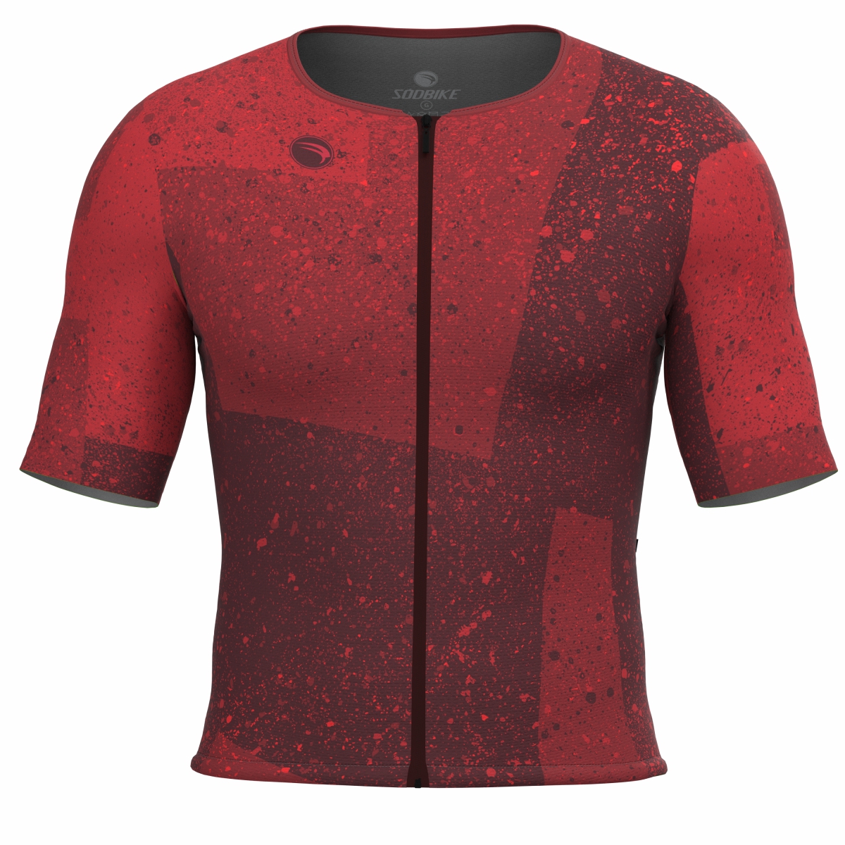 CAMISA CICLISMO UNISSEX SOFT SÓDBIKE, ZIPER FULL, CORTE LASER, VERMELHA