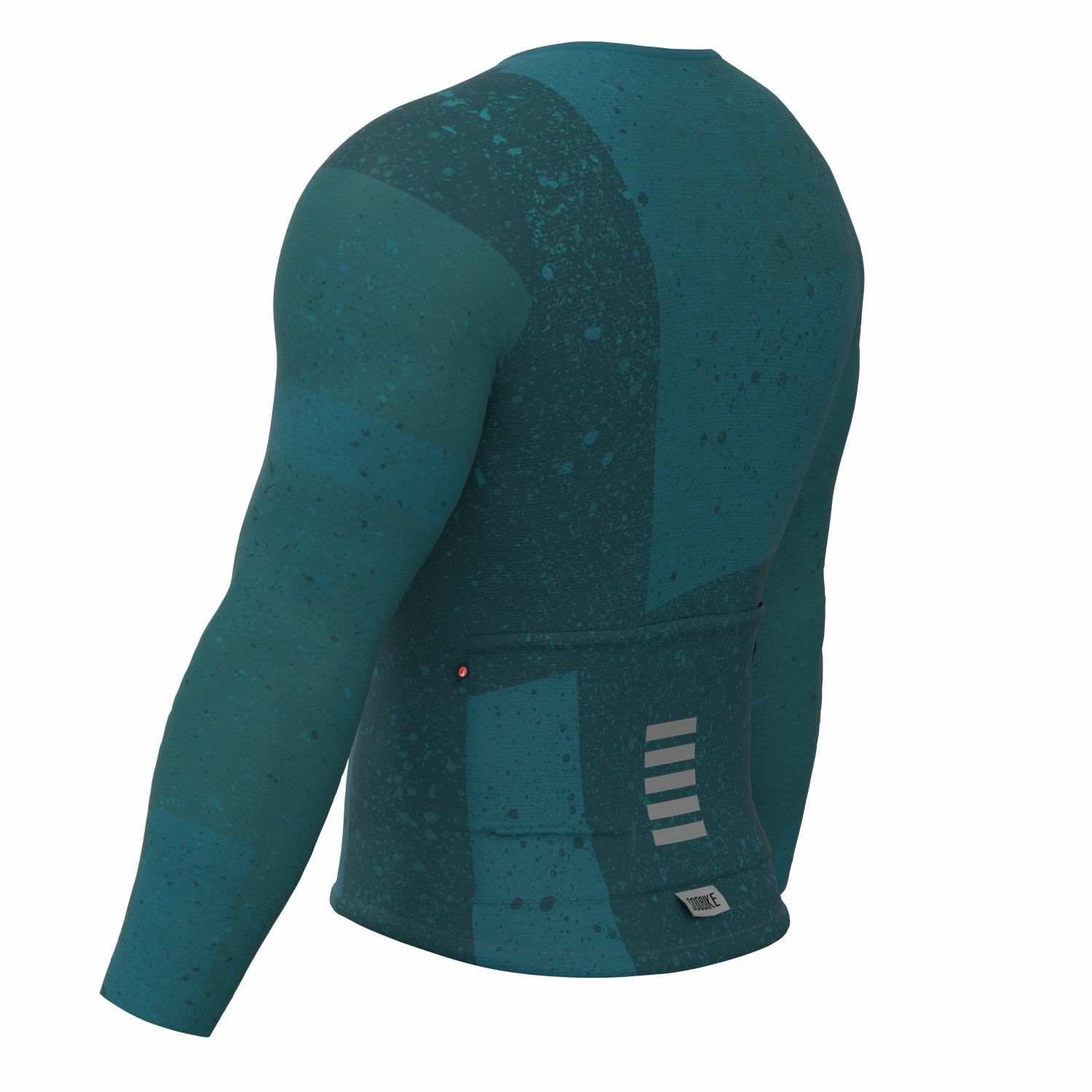 CAMISA CICLISMO UNISSEX SOFT SÓDBIKE, ZIPER FULL, MANGA LONGA, CORTE LASER, PETRÓLEO