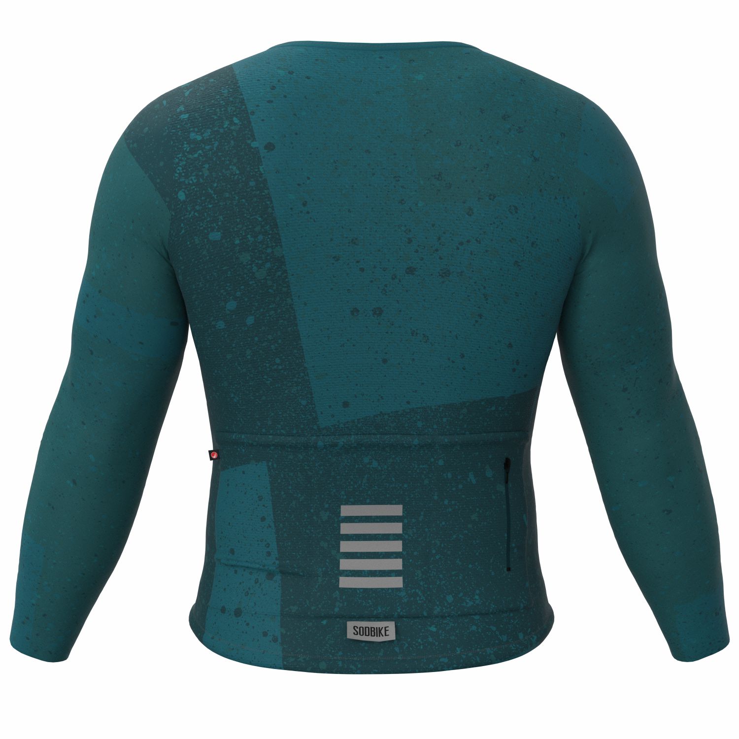 CAMISA CICLISMO UNISSEX SOFT SÓDBIKE, ZIPER FULL, MANGA LONGA, CORTE LASER, PETRÓLEO