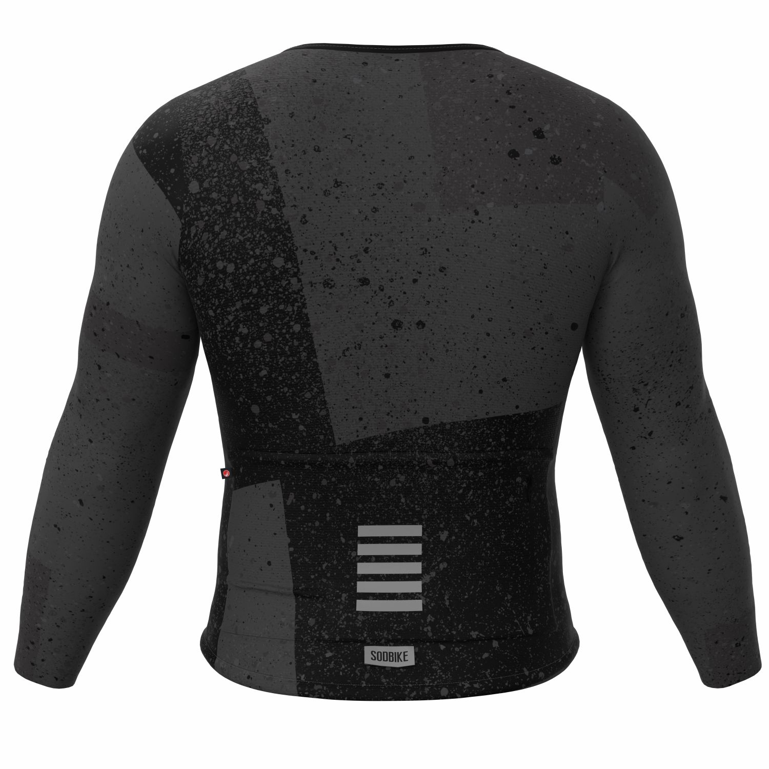CAMISA CICLISMO UNISSEX SOFT SÓDBIKE, ZIPER FULL, MANGA LONGA, CORTE LASER, PRETA
