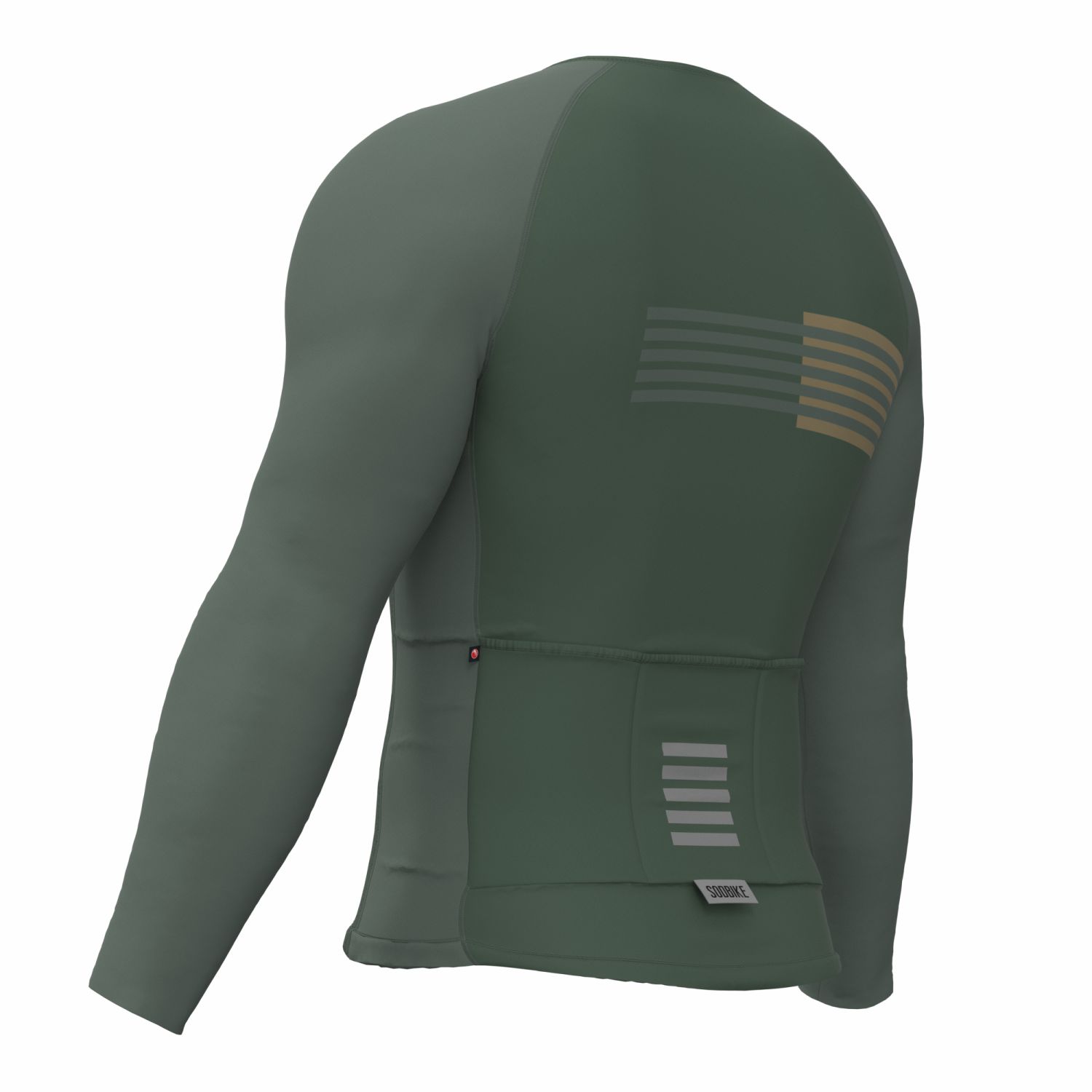 CAMISA CICLISMO UNISSEX PERFORMANCE SÓDBIKE, MANGA LONGA, ZIPER FULL, CORTE LASER, VERDE