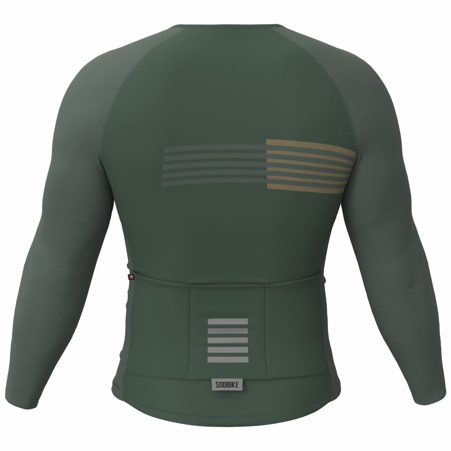 CAMISA CICLISMO UNISSEX PERFORMANCE SÓDBIKE, MANGA LONGA, ZIPER FULL, CORTE LASER, VERDE