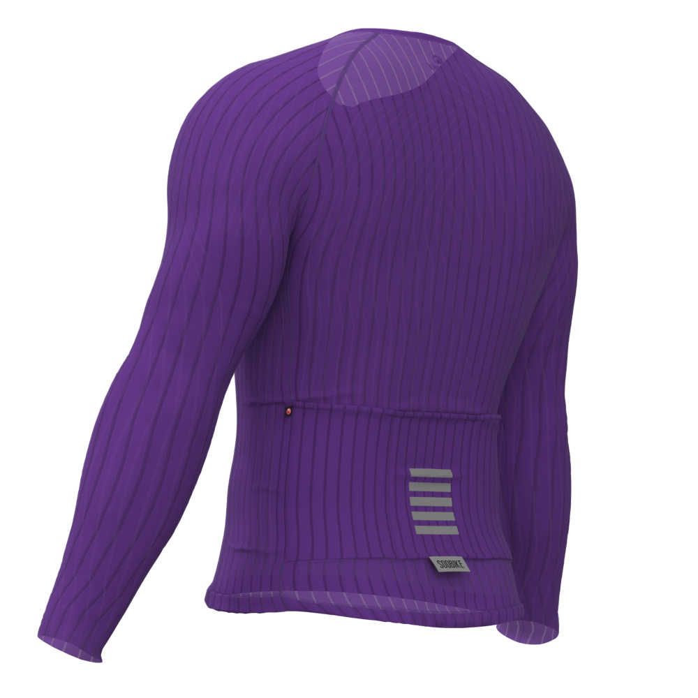 CAMISA CICLISMO UNISSEX MAX SÓDBIKE, ZIPER FULL, MANGA LONGA, CORTE LASER, ROXA