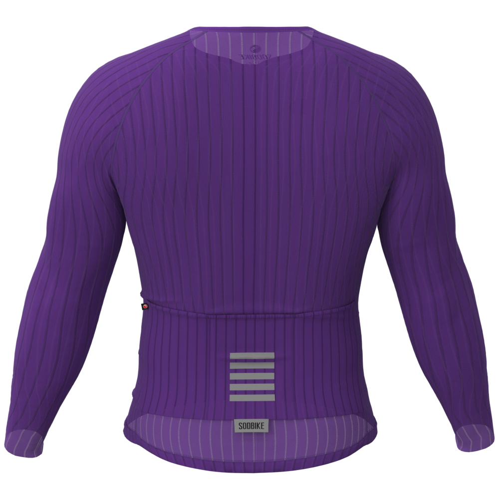 CAMISA CICLISMO UNISSEX MAX SÓDBIKE, ZIPER FULL, MANGA LONGA, CORTE LASER, ROXA
