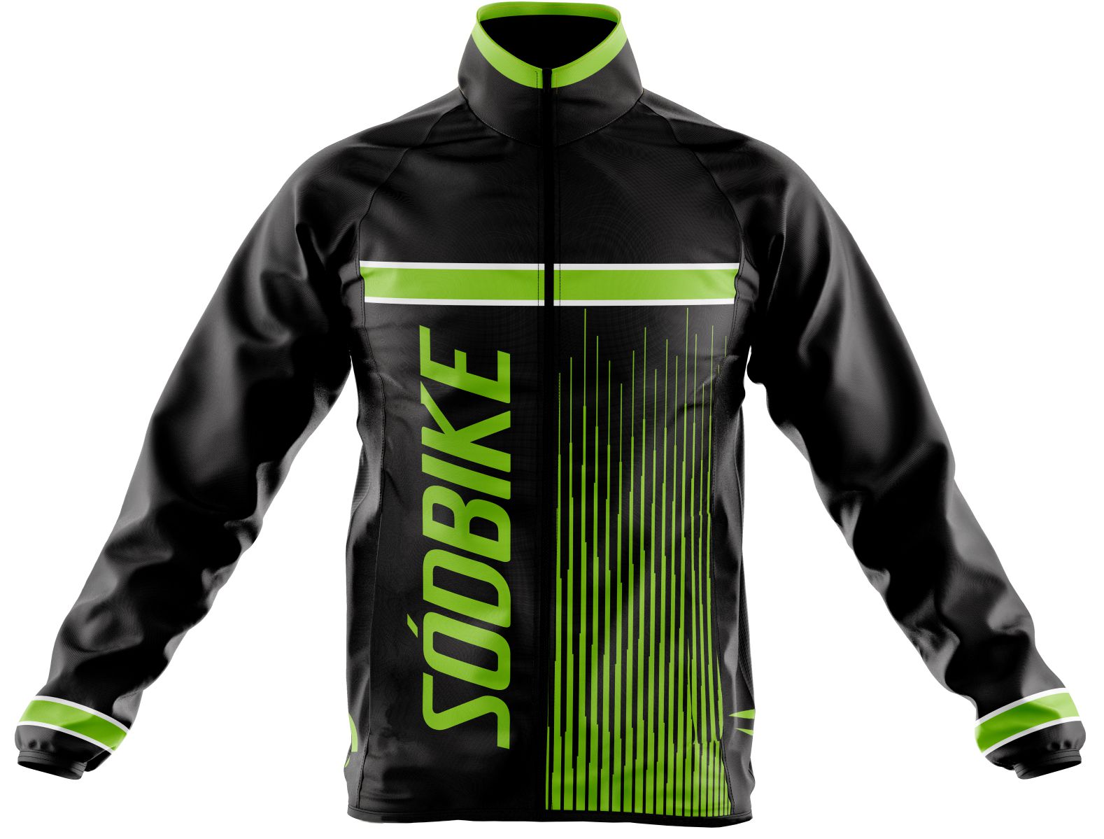 CORTA VENTO CICLISMO MASCULINA SÓDBIKE, 3 BOLSOS, ZIPER FULL