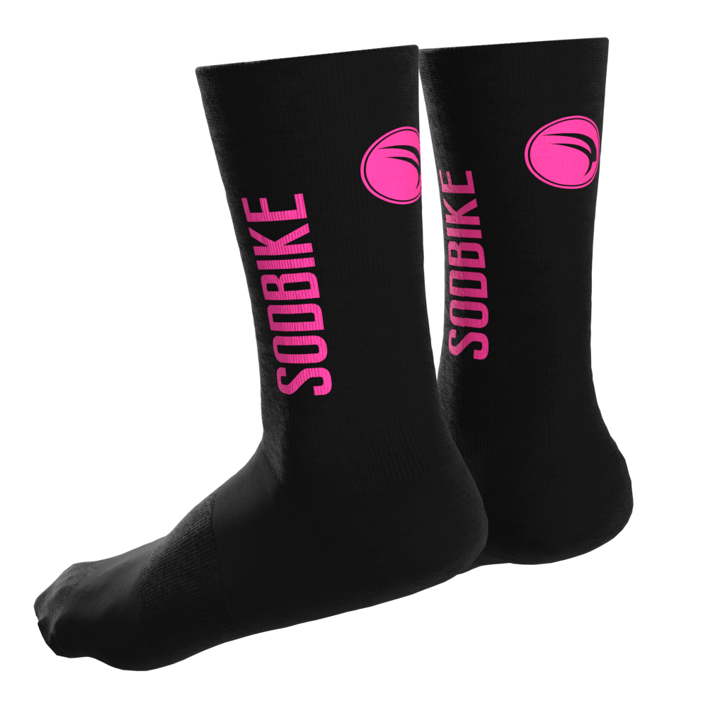 Meia Sódbike - Preta e Pink