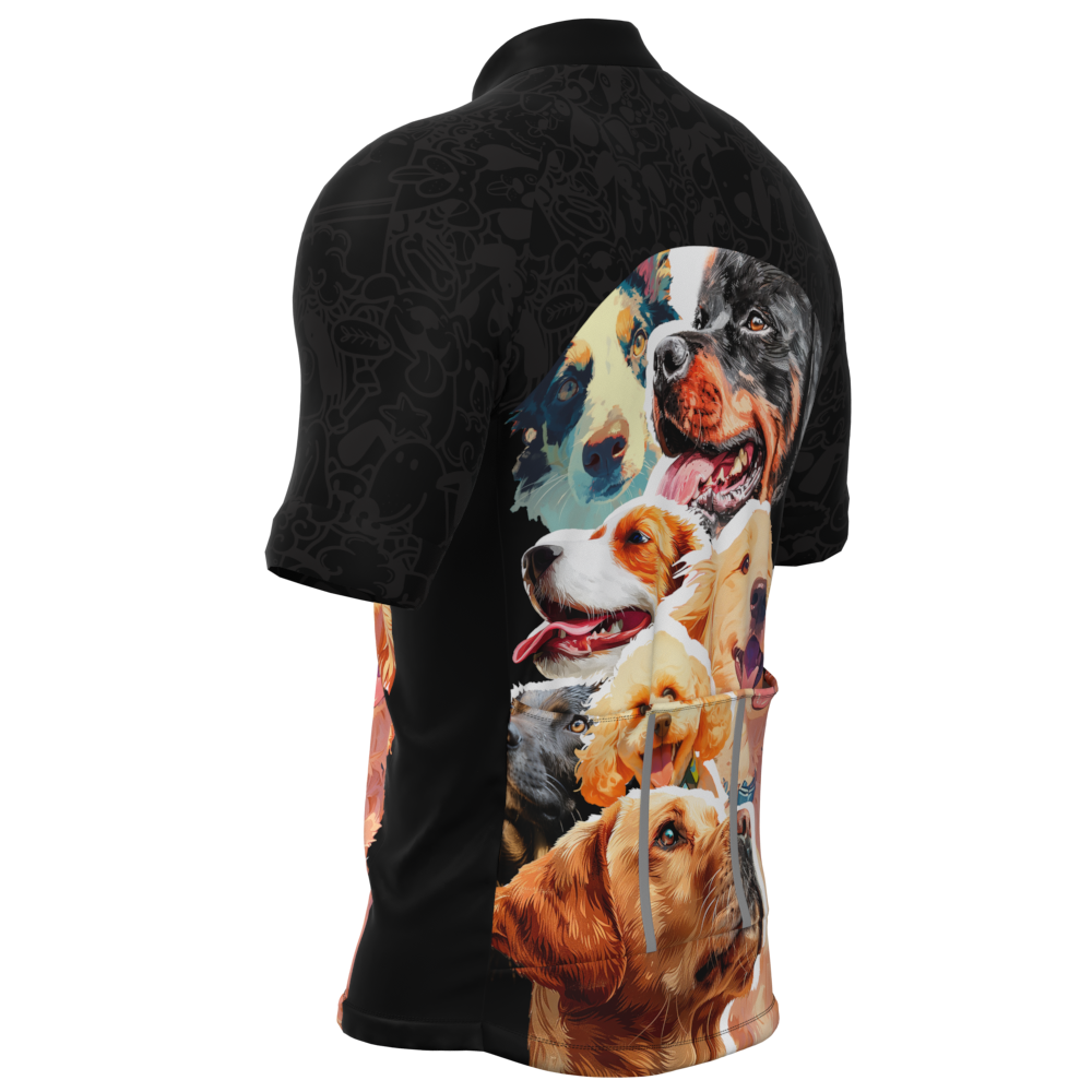 CAMISA CICLISMO MASCULINA SÓDBIKE, PROTEÇÃO SOLAR 20, ZIPER FULL, CACHORRO