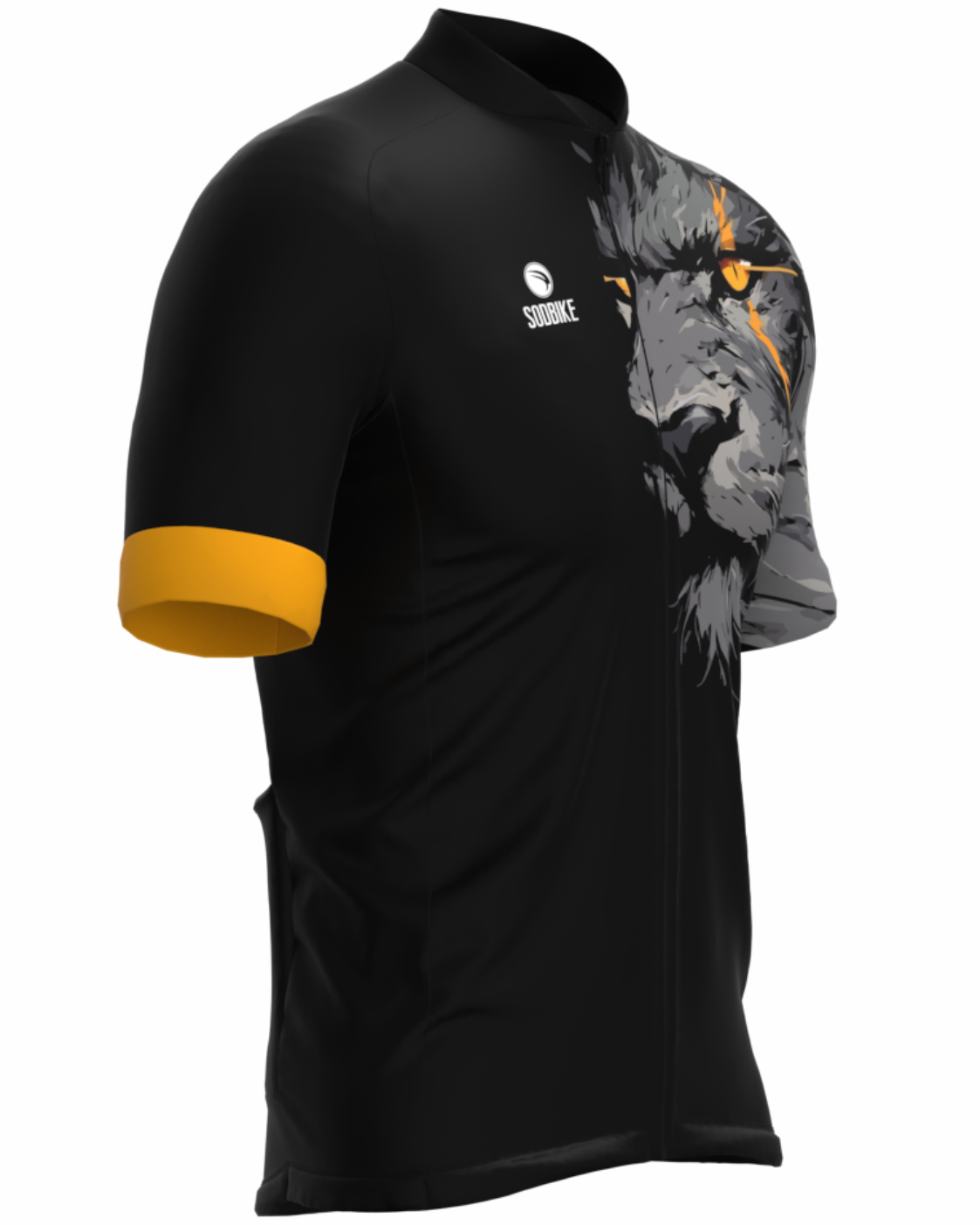 CAMISA CICLISMO MASCULINA SÓDBIKE, PROTEÇÃO SOLAR 20, ZIPER FULL, LEÃO