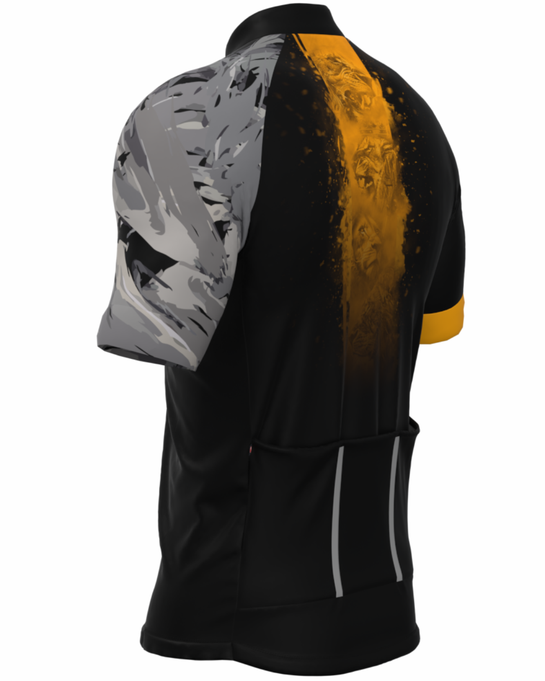 CAMISA CICLISMO MASCULINA SÓDBIKE, PROTEÇÃO SOLAR 20, ZIPER FULL, LEÃO