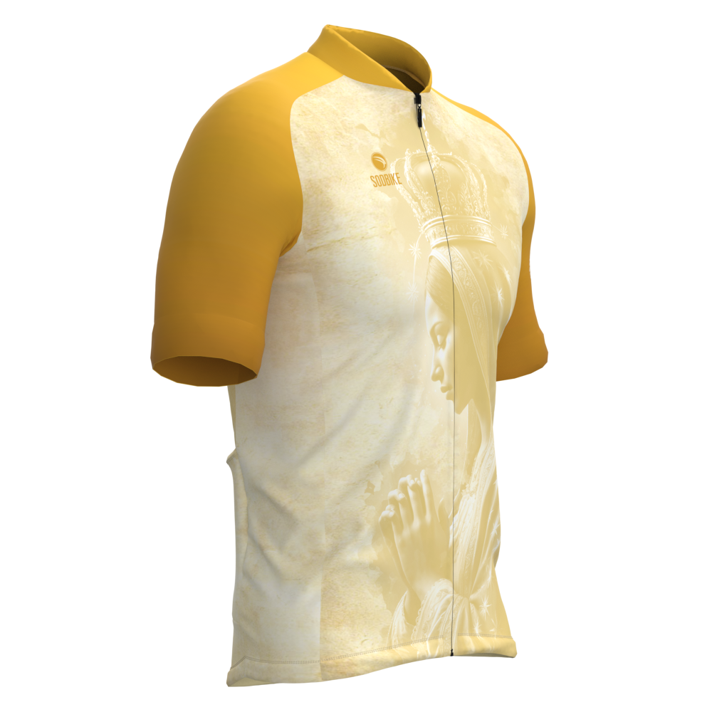 CAMISA CICLISMO MASCULINA SÓDBIKE, PROTEÇÃO SOLAR 20, ZIPER FULL, NOSSA SENHORA