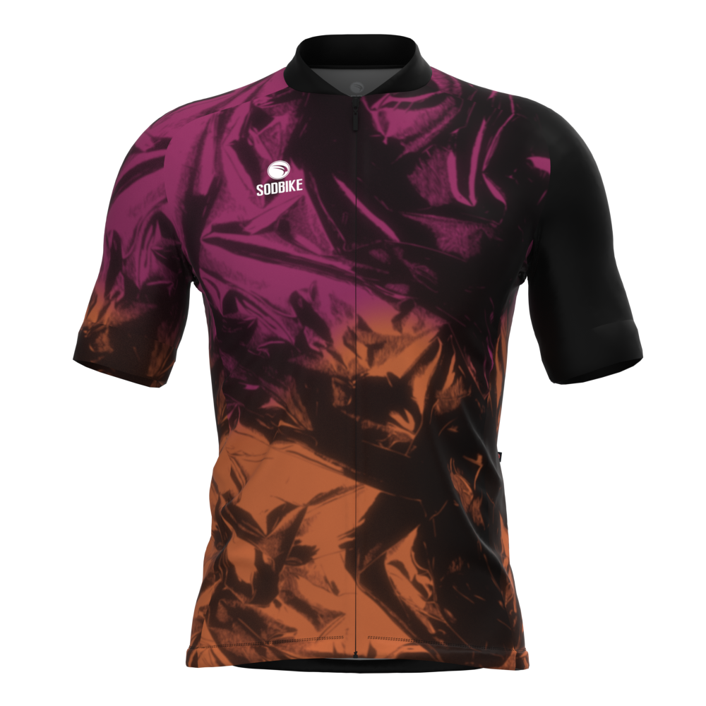CAMISA CICLISMO MASCULINA SÓDBIKE, PROTEÇÃO SOLAR 20, ZIPER FULL, WAVES