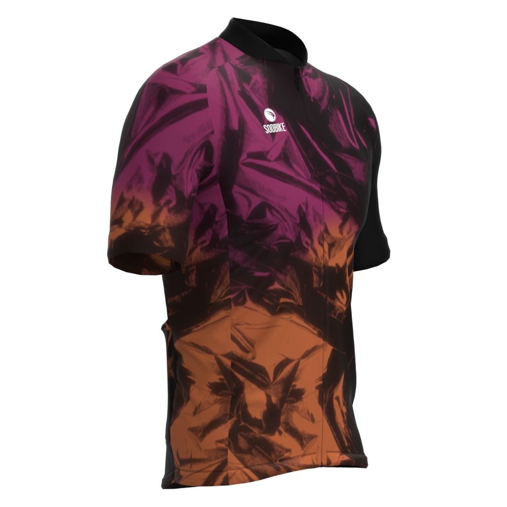 CAMISA CICLISMO MASCULINA SÓDBIKE, PROTEÇÃO SOLAR 20, ZIPER FULL, WAVES