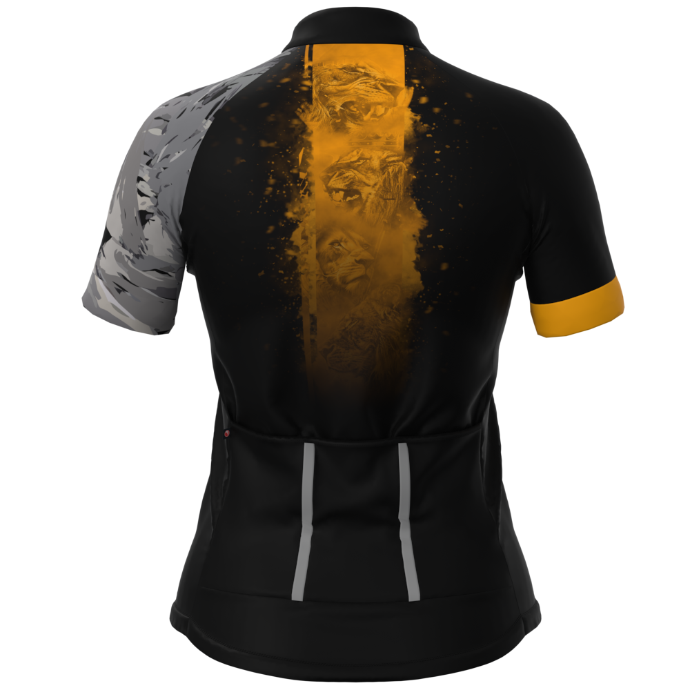CAMISA CICLISMO FEMININA SÓDBIKE, PROTEÇÃO SOLAR 20, ZIPER FULL, LEÃO