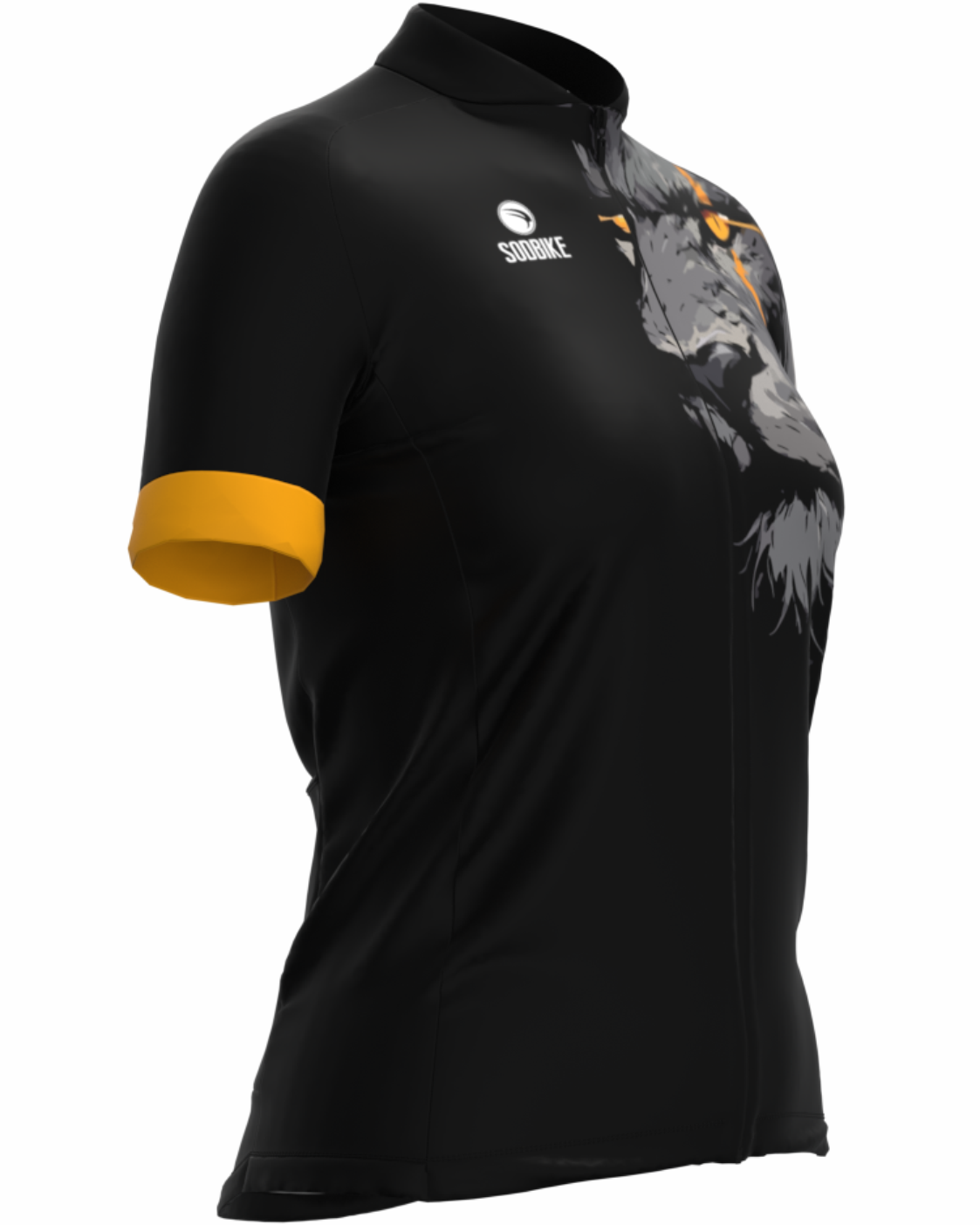 CAMISA CICLISMO FEMININA SÓDBIKE, PROTEÇÃO SOLAR 20, ZIPER FULL, LEÃO