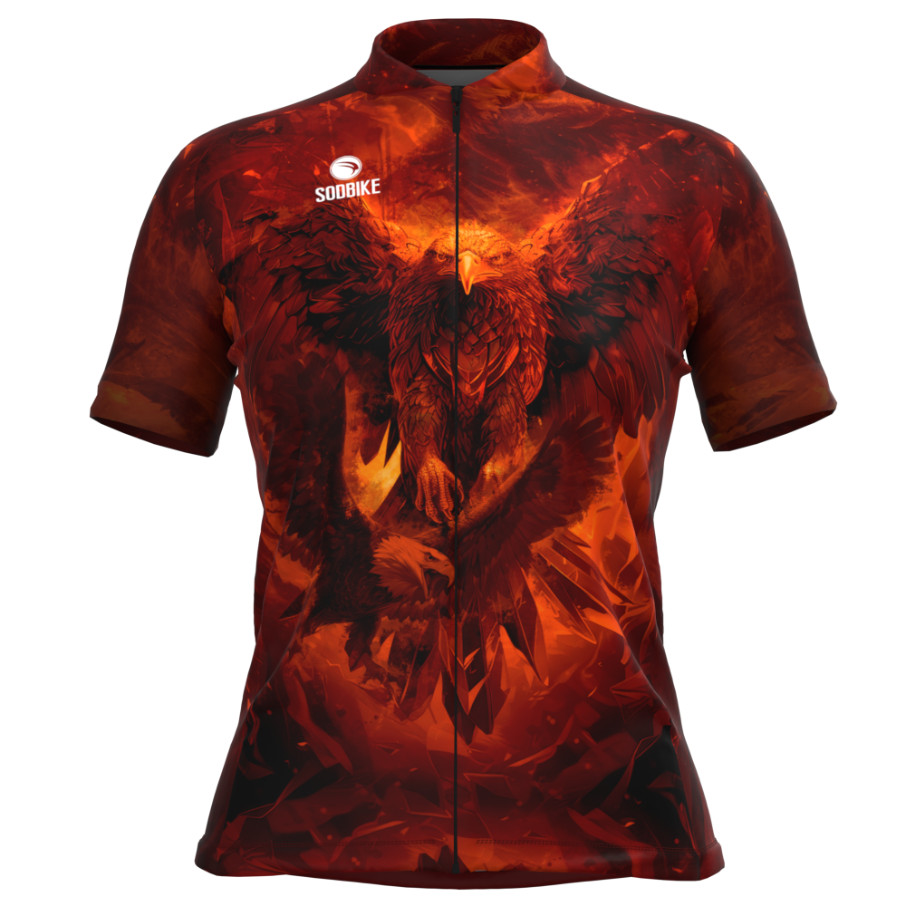 CAMISA CICLISMO FEMININA SÓDBIKE, PROTEÇÃO SOLAR 20, ZIPER FULL, ÁGUIA