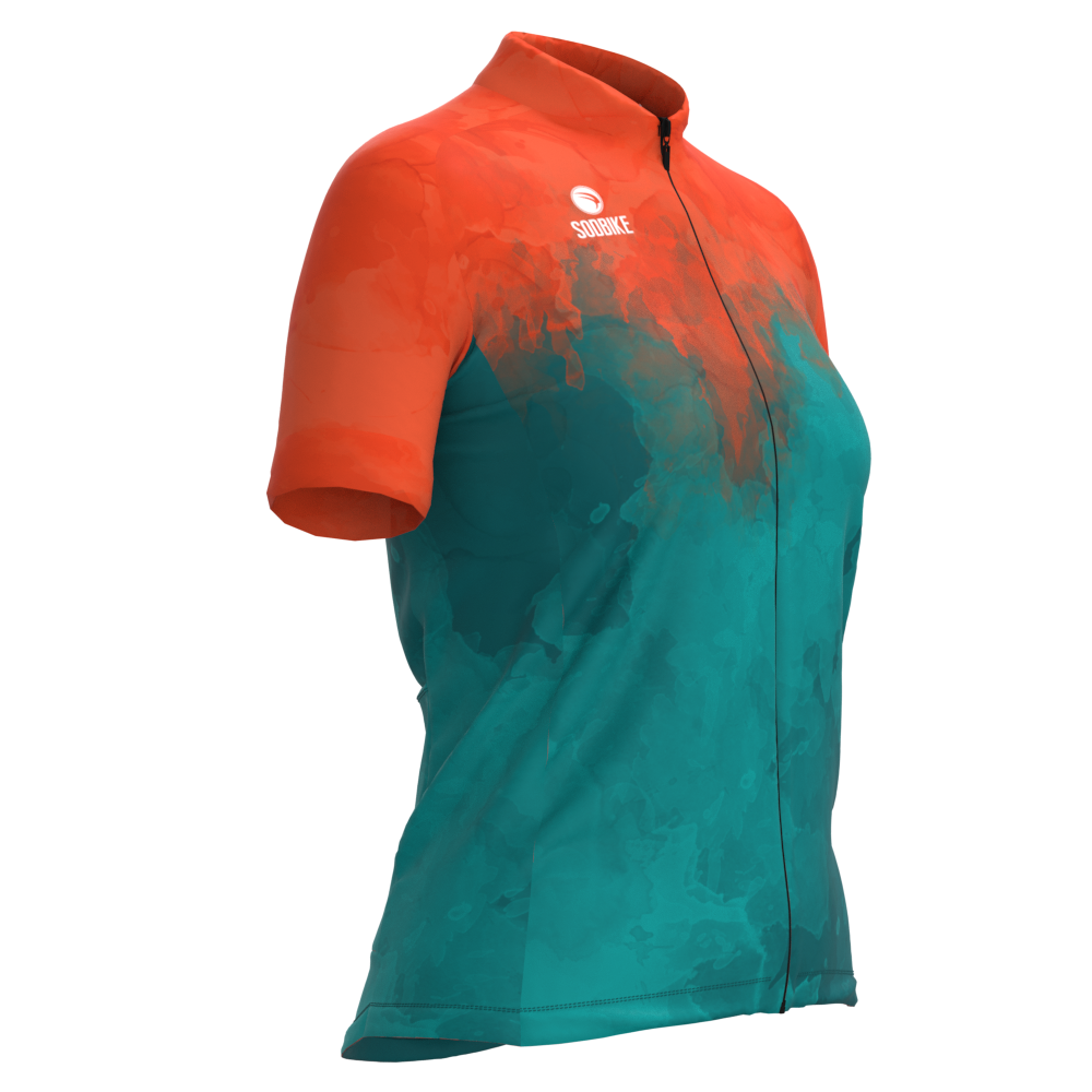 CAMISA CICLISMO FEMININA SÓDBIKE, PROTEÇÃO SOLAR 20, ZIPER FULL, DUAL