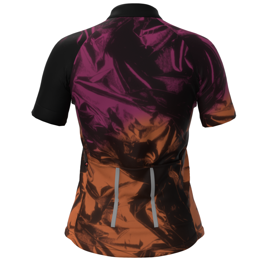 CAMISA CICLISMO FEMININA SÓDBIKE, PROTEÇÃO SOLAR 20, ZIPER FULL, WAVES