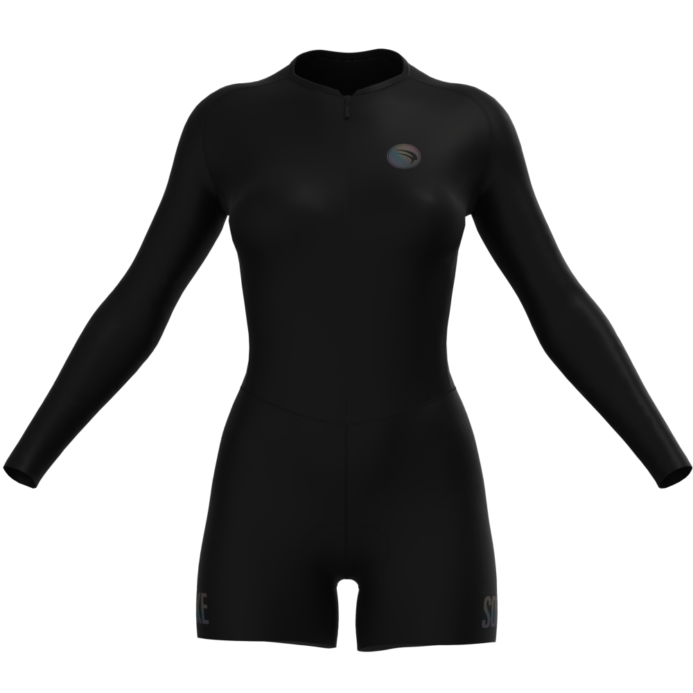 MACAQUINHO CICLISMO BLACK FEMININO SÓDBIKE, POLIAMIDA, MG LONGA, FORRO GEL E ESPUMA MISTO