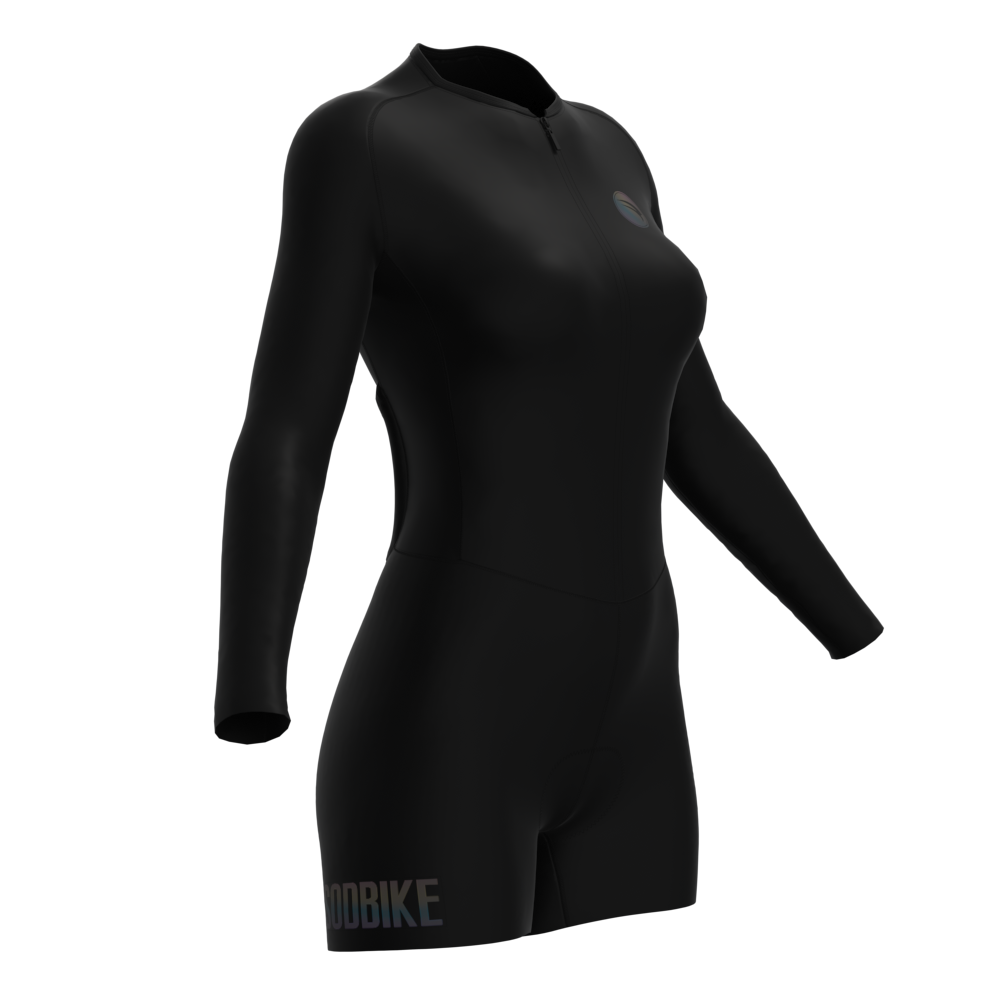 MACAQUINHO CICLISMO BLACK FEMININO SÓDBIKE, POLIAMIDA, MG LONGA, FORRO GEL E ESPUMA MISTO