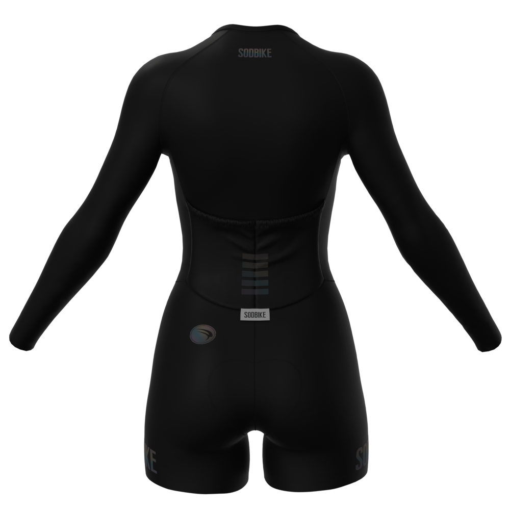 MACAQUINHO CICLISMO BLACK FEMININO SÓDBIKE, POLIAMIDA, MG LONGA, FORRO GEL E ESPUMA MISTO