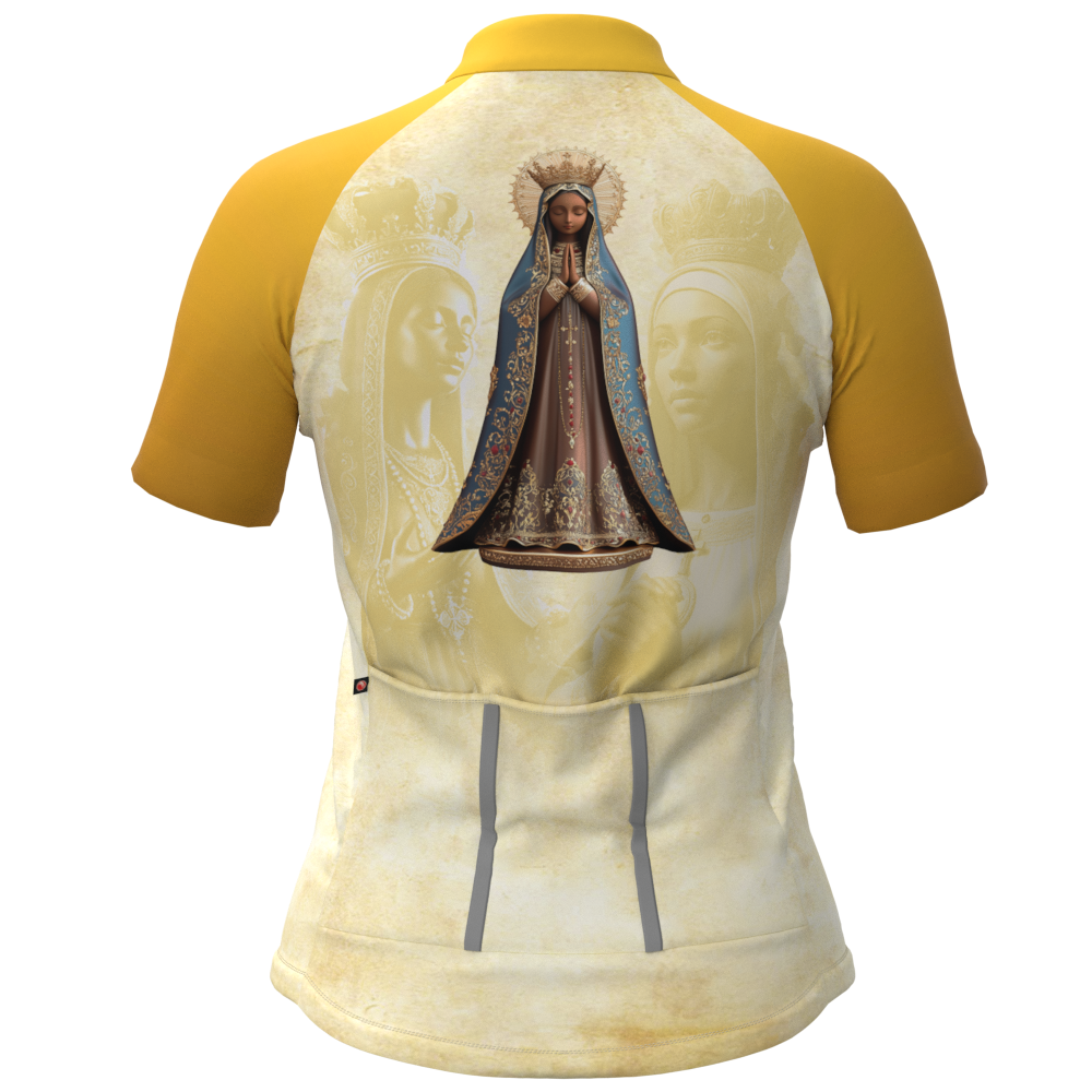 CAMISA CICLISMO FEMININA SÓDBIKE, PROTEÇÃO SOLAR 20, ZIPER FULL, NOSSA SENHORA