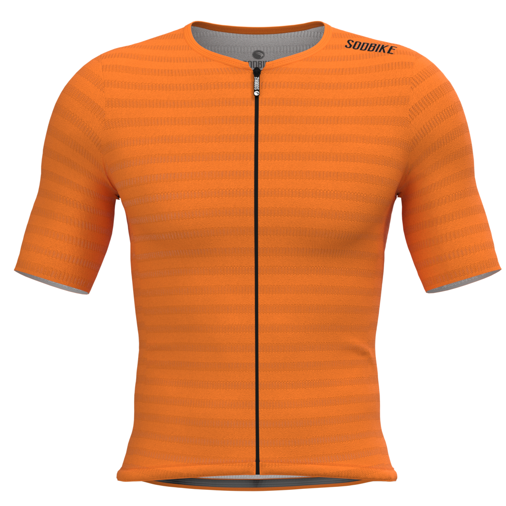 Camisa Ciclismo Elite On, Ziper full, Laranja Fluor