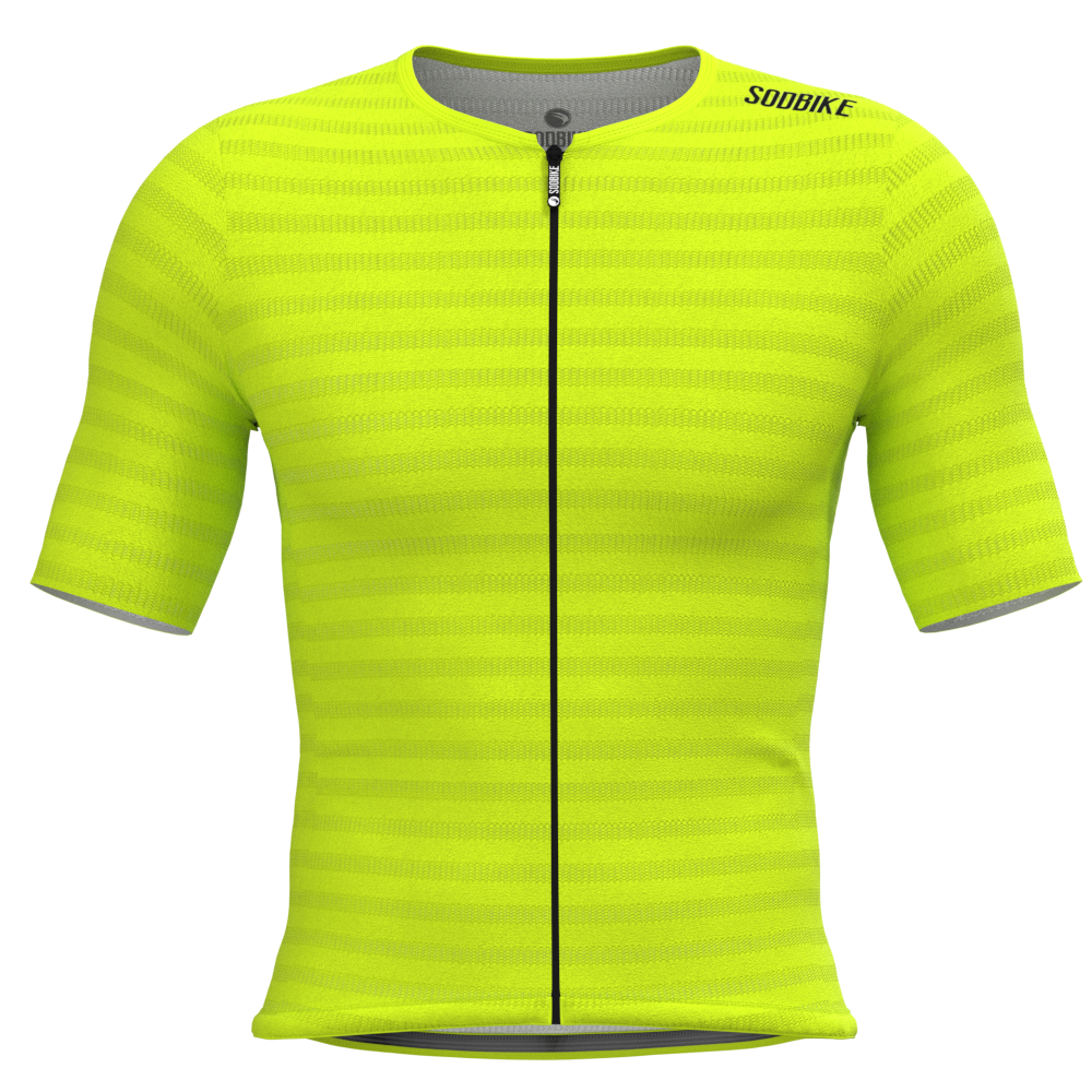 Camisa Ciclismo Elite On, Ziper full, Amarelo Fluor