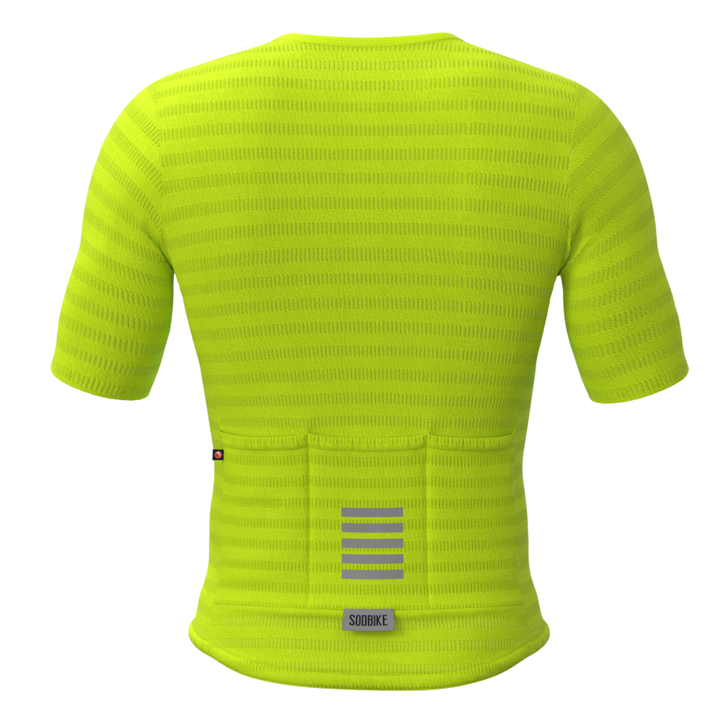 Camisa Ciclismo Elite On, Ziper full, Amarelo Fluor