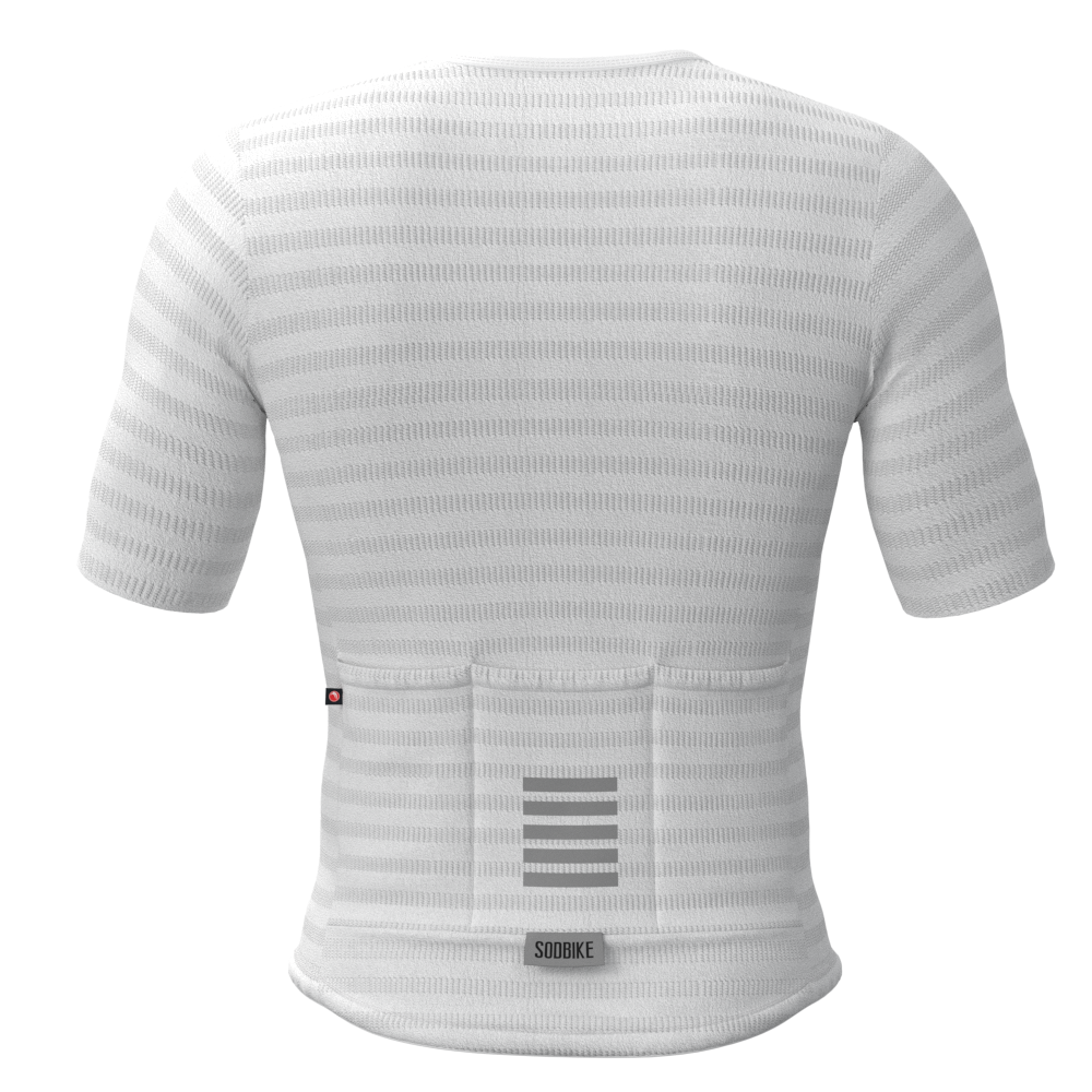 Camisa Ciclismo Elite On, Ziper full, Branca